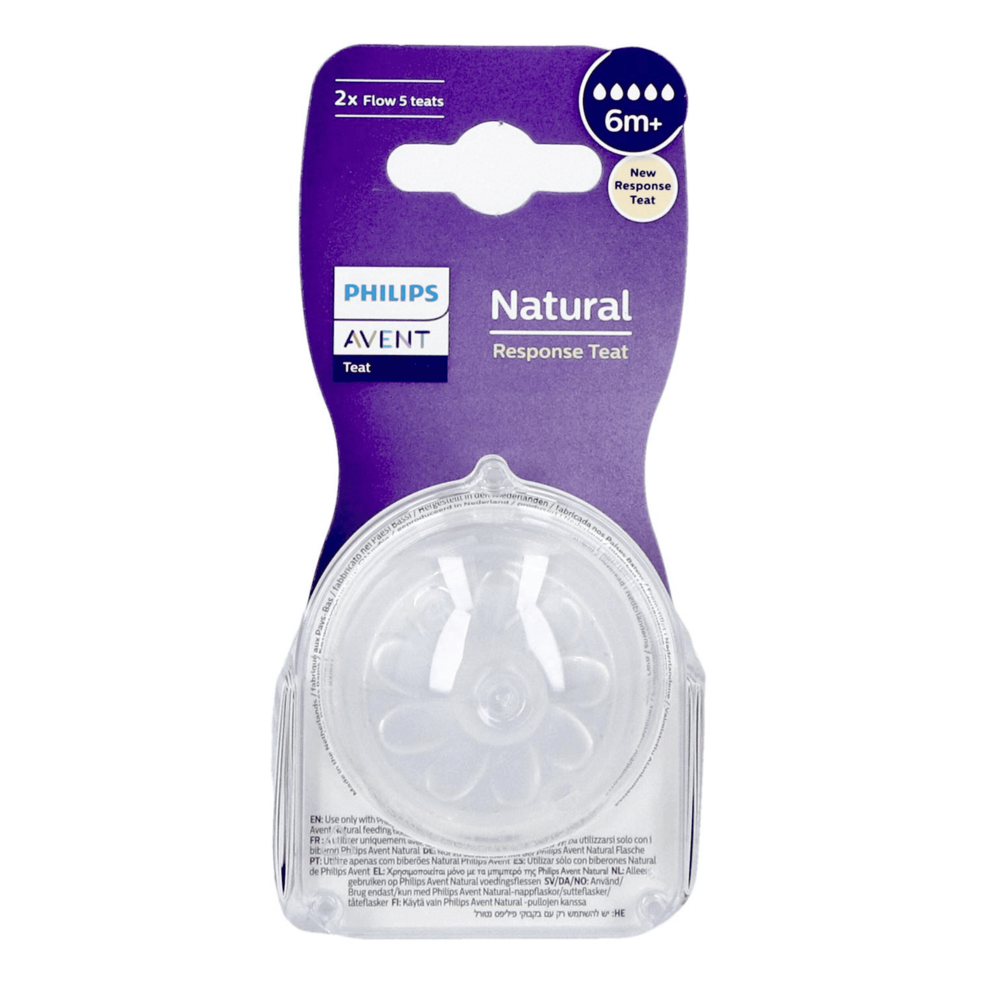 Avent Natural Response Zuigspeen 6M+ SCY965/02 Avent Natural Response Zuigspeen 6M+ SCY965/02