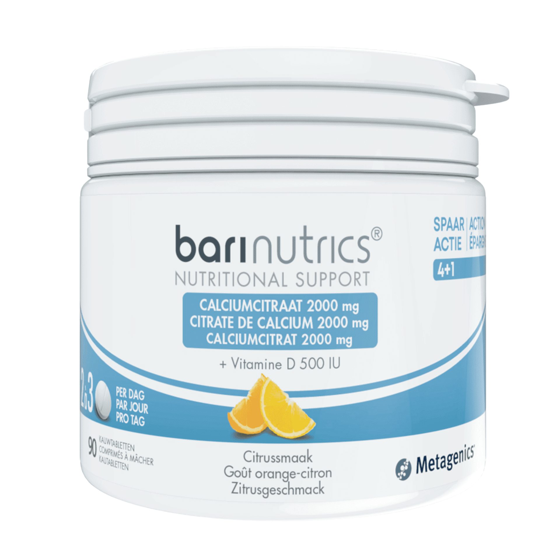 BariNutrics Calciumcitraat + Vitamine D Citrus