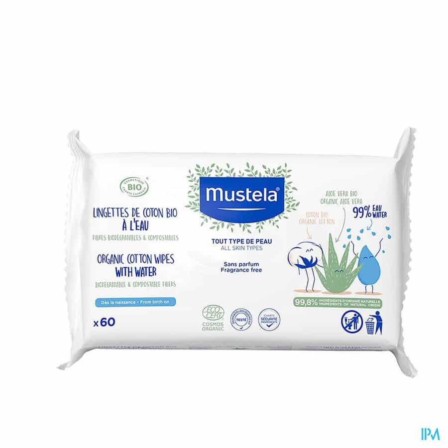 Mustela Bio Katoenen Doekjes met Water Mustela Bio Katoenen Doekjes met Water