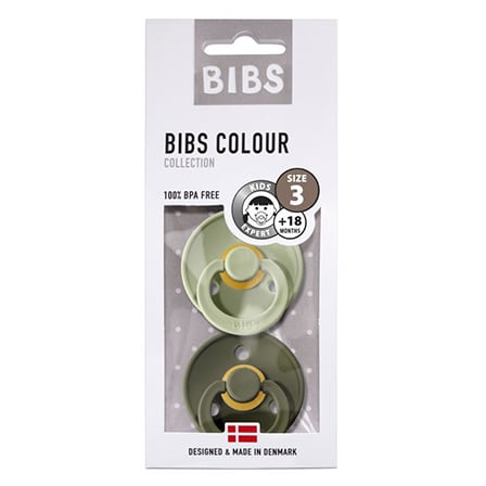 Bibs Fopspeen Duo Sage/Hunter Green 18+ Bibs Fopspeen Duo Sage/Hunter Green 18+