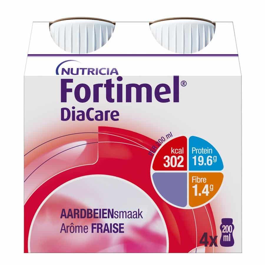 Fortimel DiaCare goût fraise Bouteilles 4x200ml Fortimel DiaCare goût fraise Bouteilles 4x200ml