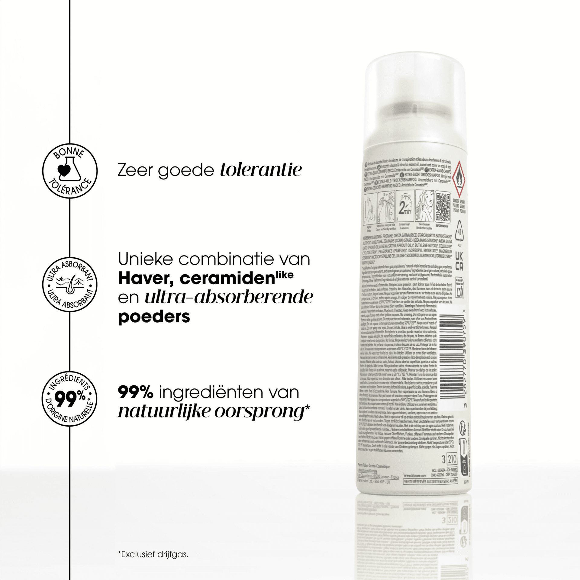 Klorane Haver Ultramilde Getinte Droogshampoo voor Bruin Haar Klorane Haver Ultramilde Getinte Droogshampoo voor Bruin Haar