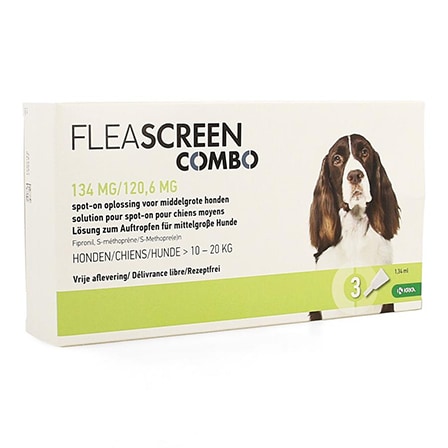 Fleascreen Combo 134 mg/120,6 mg Hond M Fleascreen Combo 134 mg/120,6 mg Hond M
