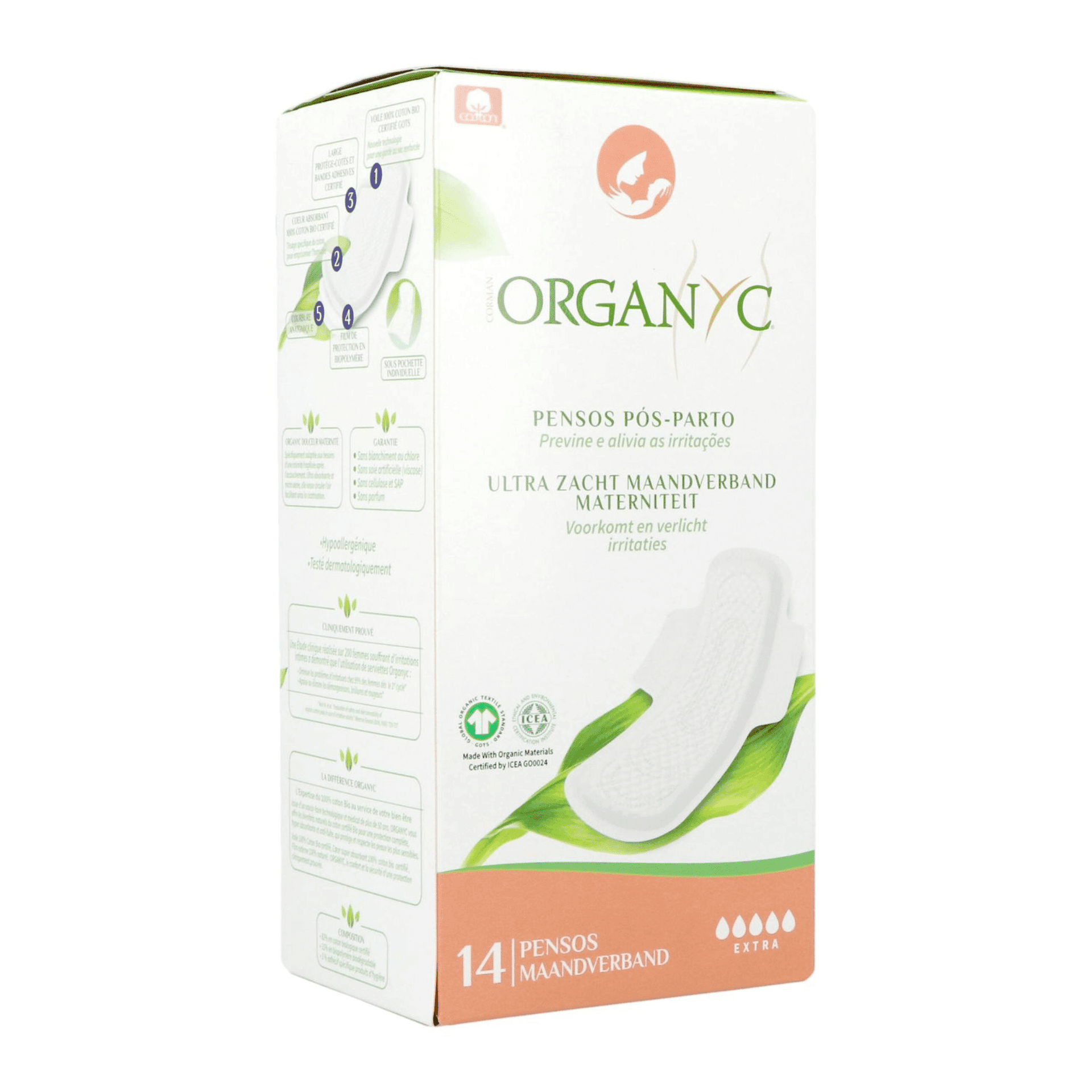 Organyc Ultra Zacht Maandverband Materniteit Organyc Ultra Zacht Maandverband Materniteit
