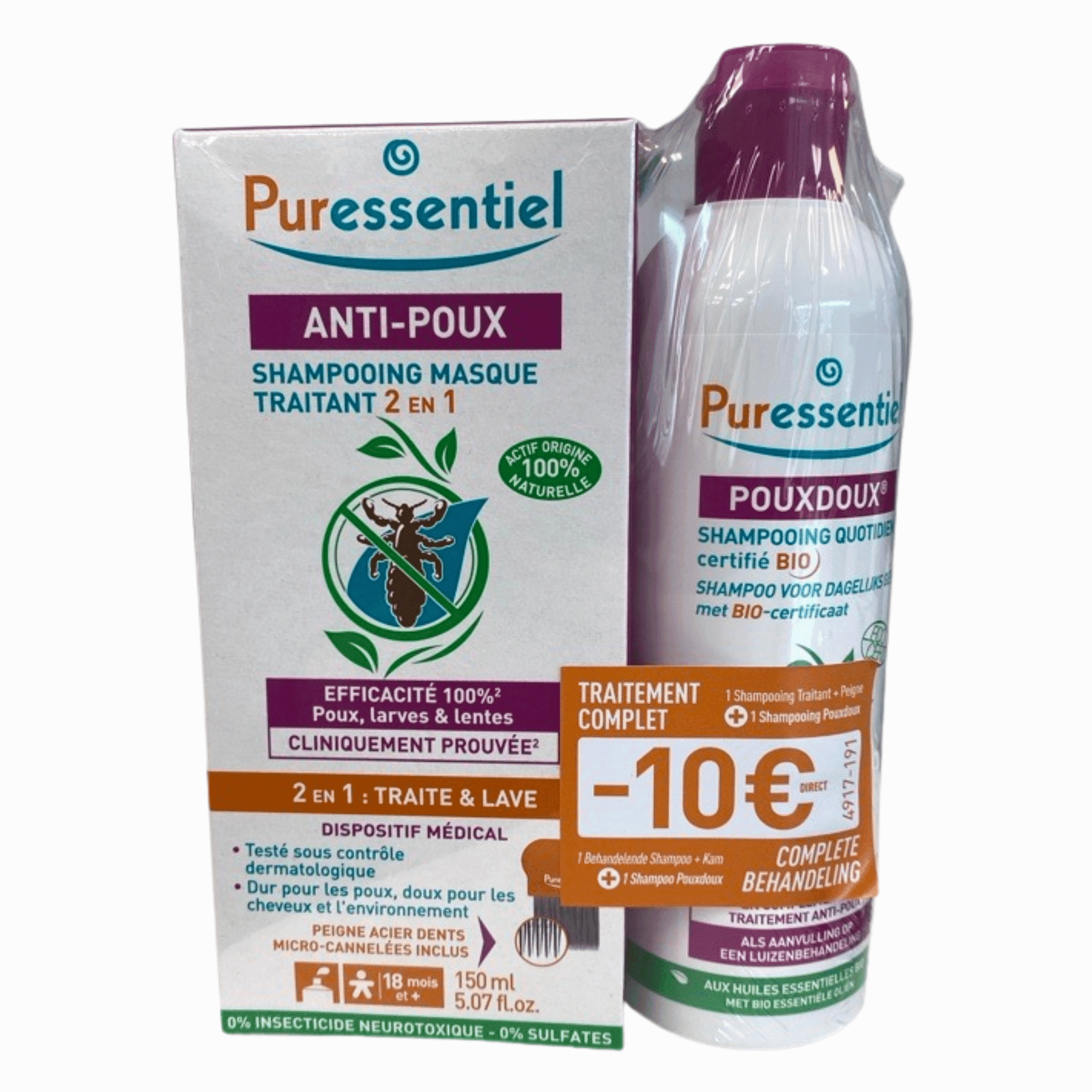 Puressentiel A/poux Sh Trait. 150ml+pouxdoux 200ml