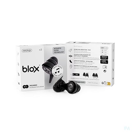 Blox Music Noir 1 Paire Blox Music Noir 1 Paire