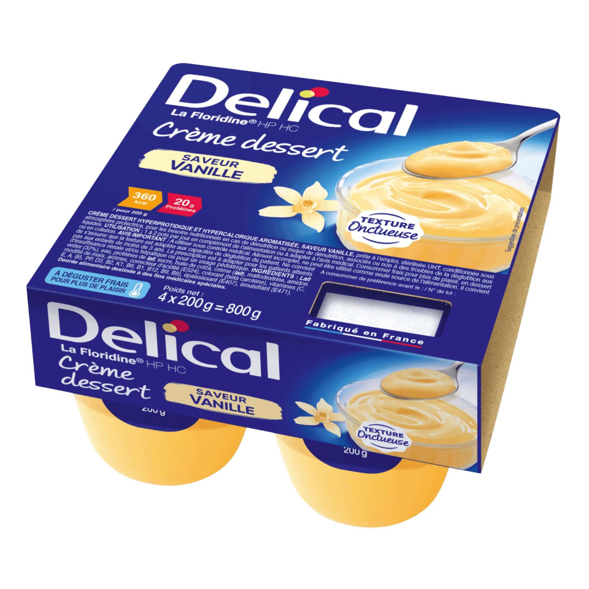 Delical La Floridine HP-HC Dessert Crème 4 x 200 g