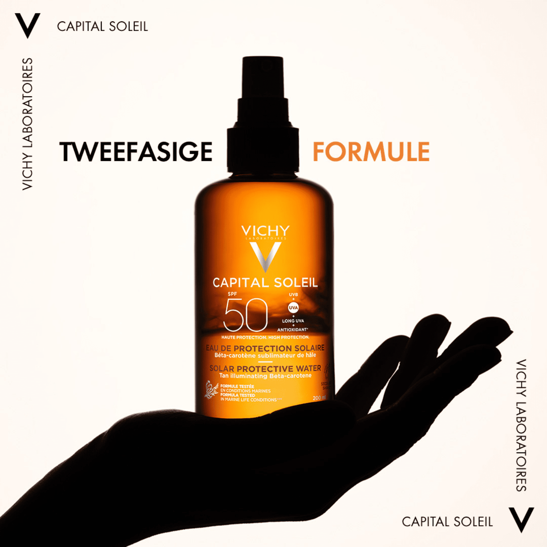 Vichy Capital Soleil Zonbeschermend Water Bruine Teint SPF 50 Vichy Capital Soleil Zonbeschermend Water Bruine Teint SPF 50