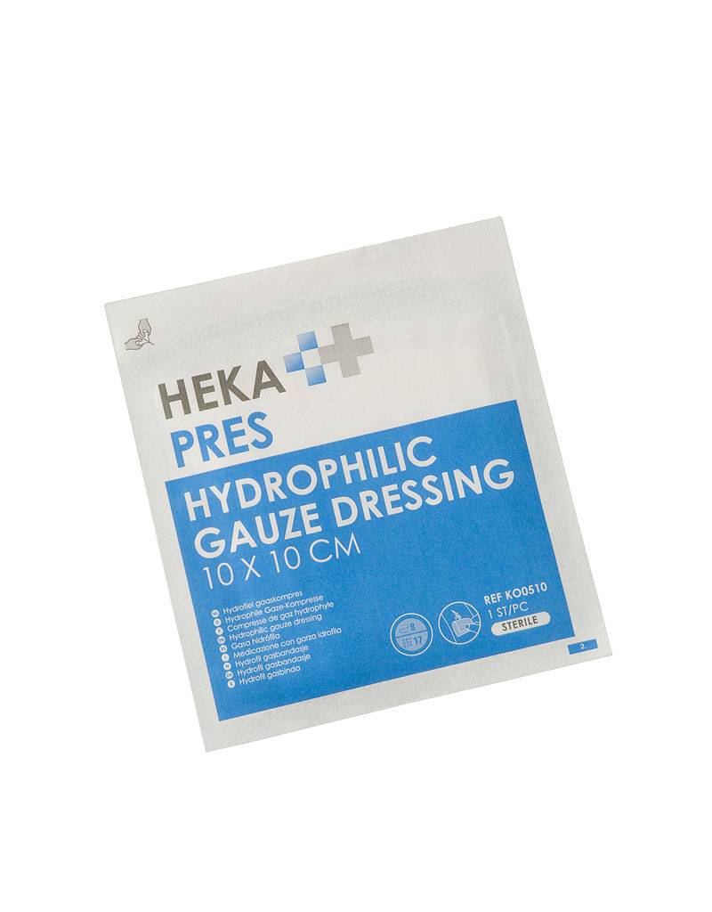 Hekapres Hydrofiel Gaas Kompres 10x10cm 8 lagen