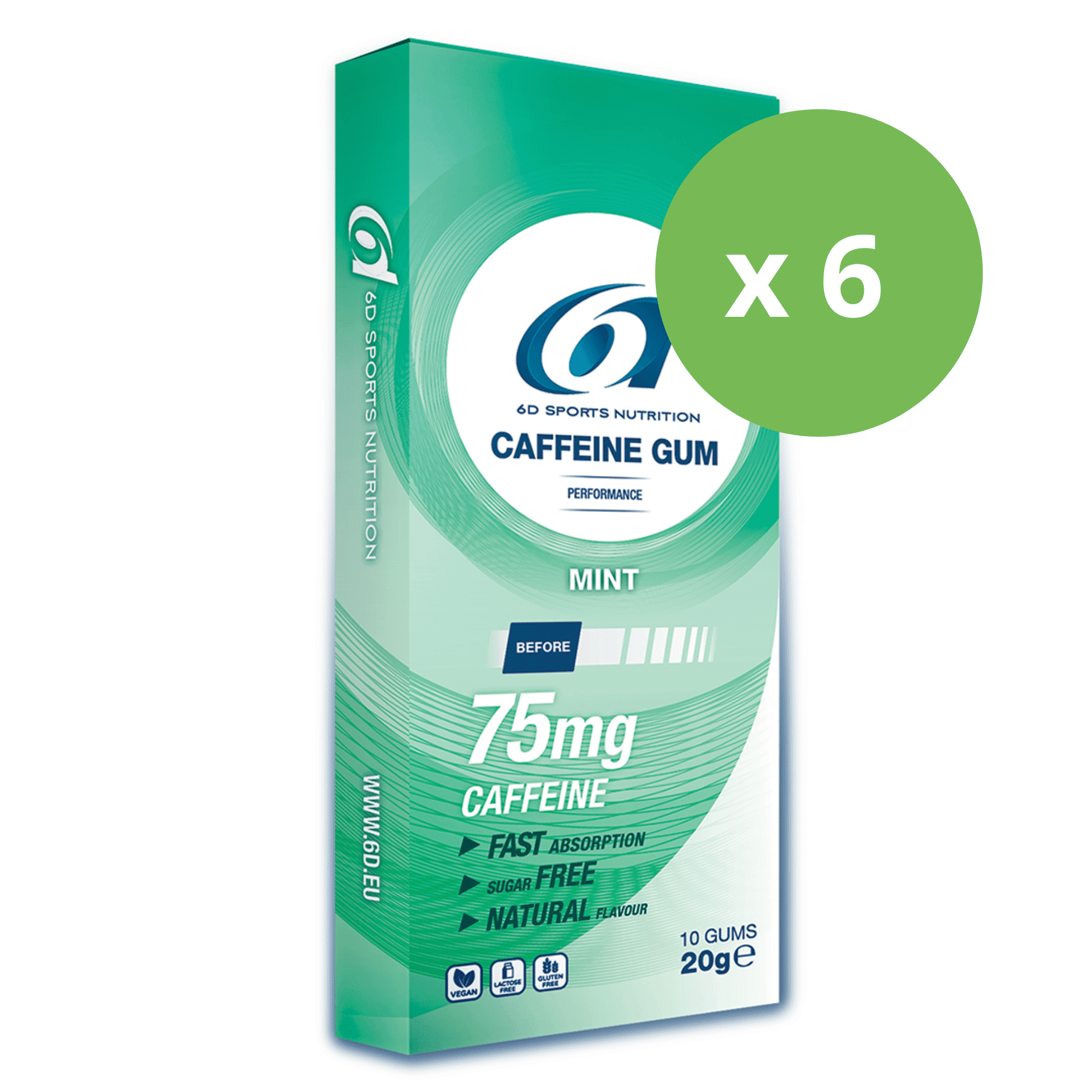 6d Caffeine Gum 75 mg