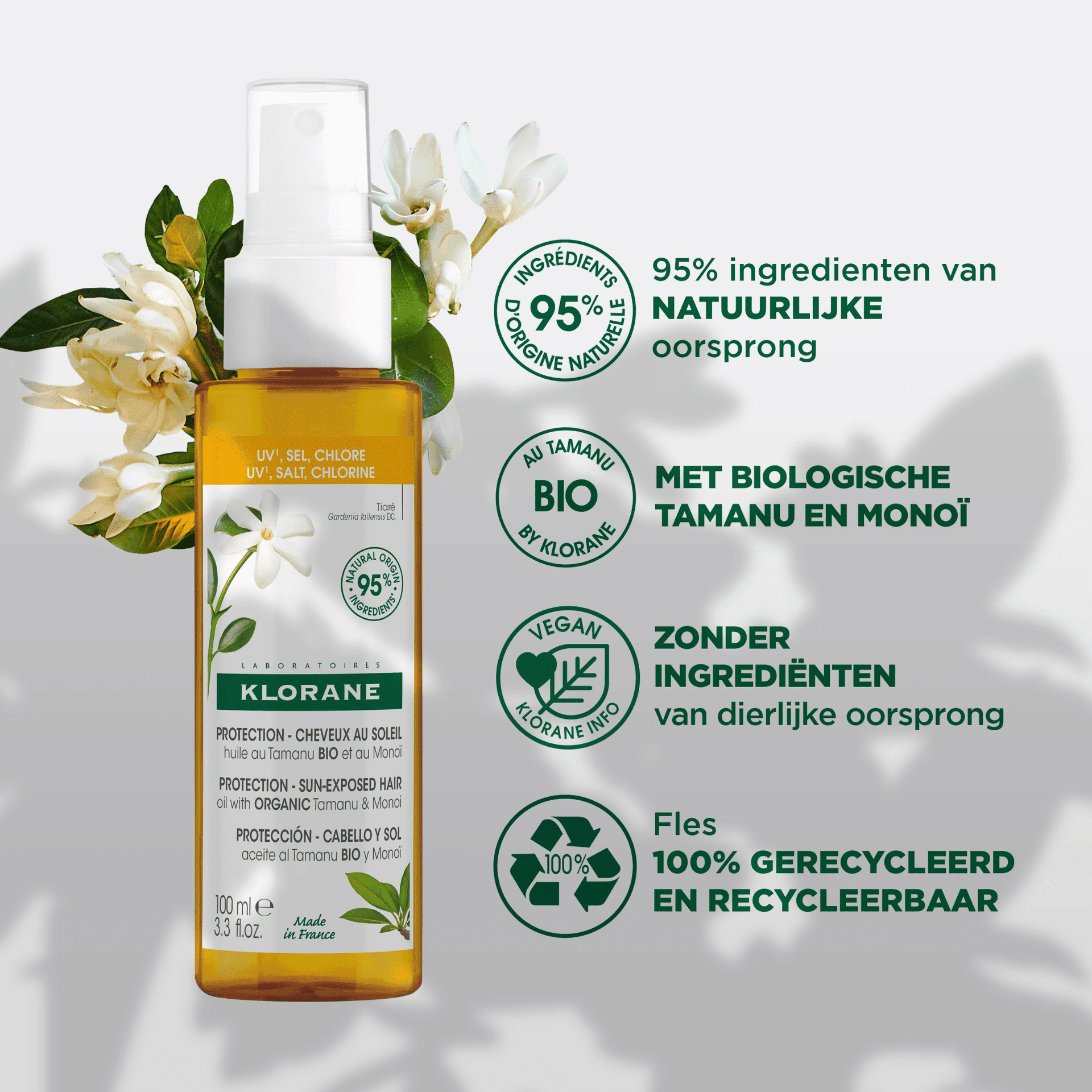 Klorane Tiarébloem Beschermende Olie