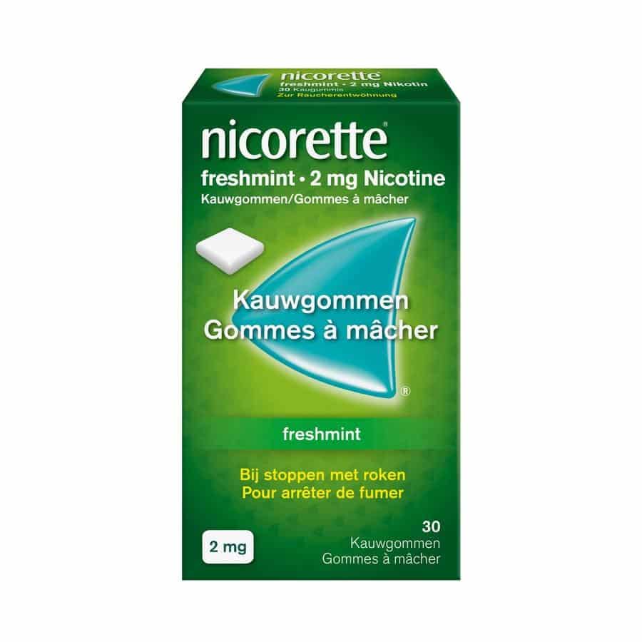 Nicorette Freshmint Kauwgom 2 mg Nicorette Freshmint Kauwgom 2 mg