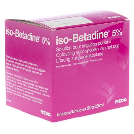 Iso Betadine 5% Oplossing voor Spoelen van het Oog Iso Betadine 5% Oplossing voor Spoelen van het Oog