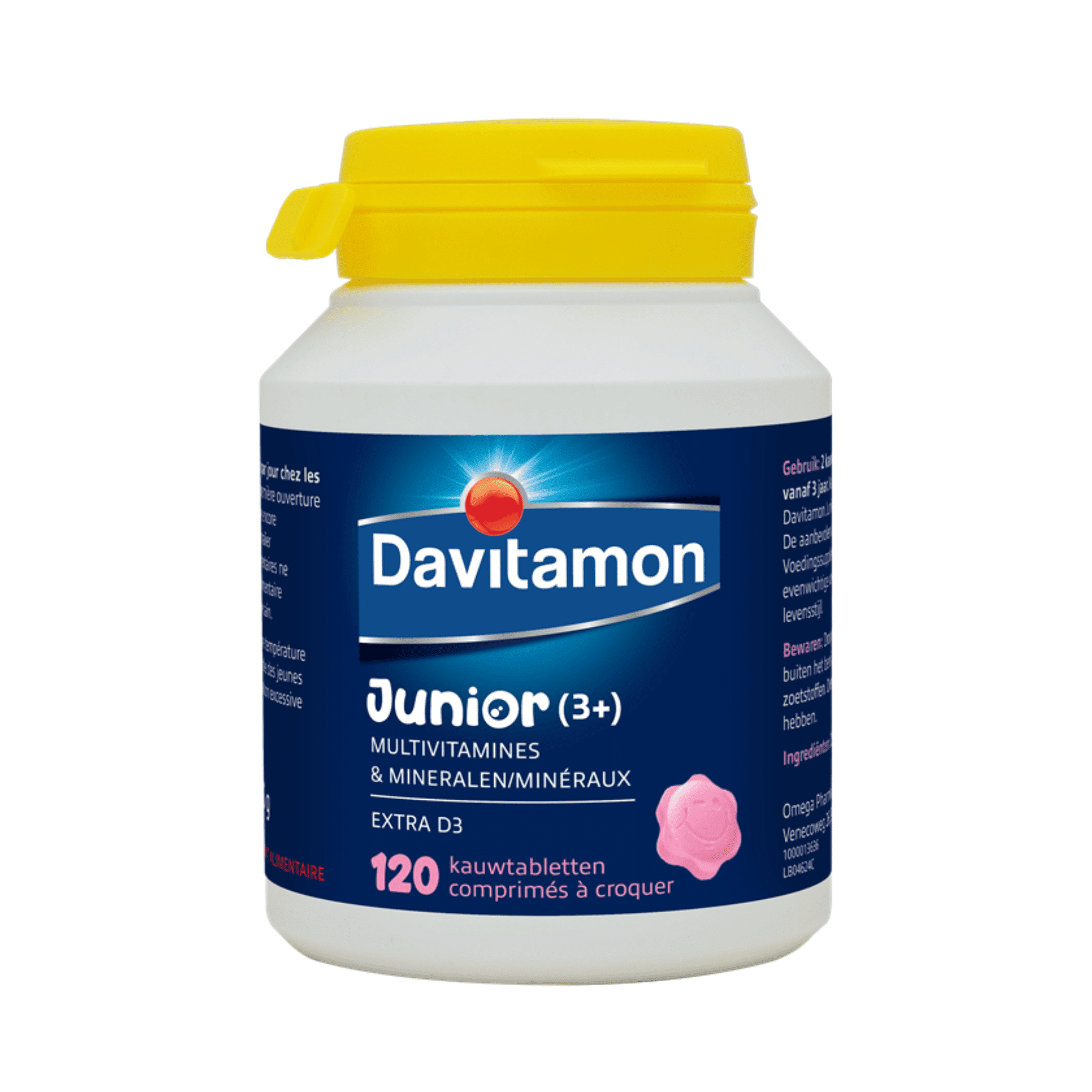 Davitamon Junior Multivitamines & Mineralen Frambozen Davitamon Junior Multivitamines & Mineralen Frambozen