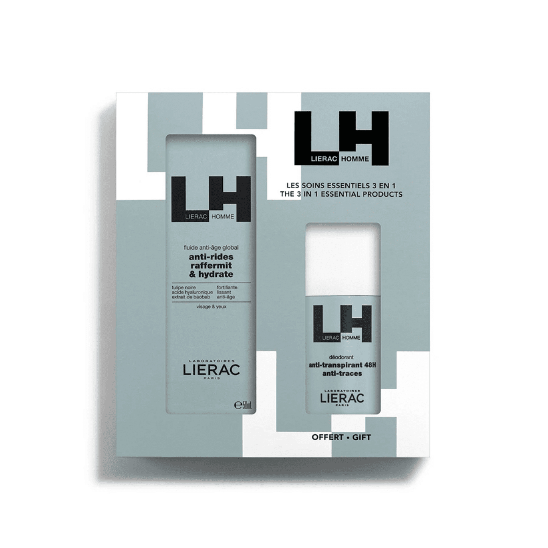 Lierac Homme Anti-Ageing Fluid + Deodorant Geschenkset