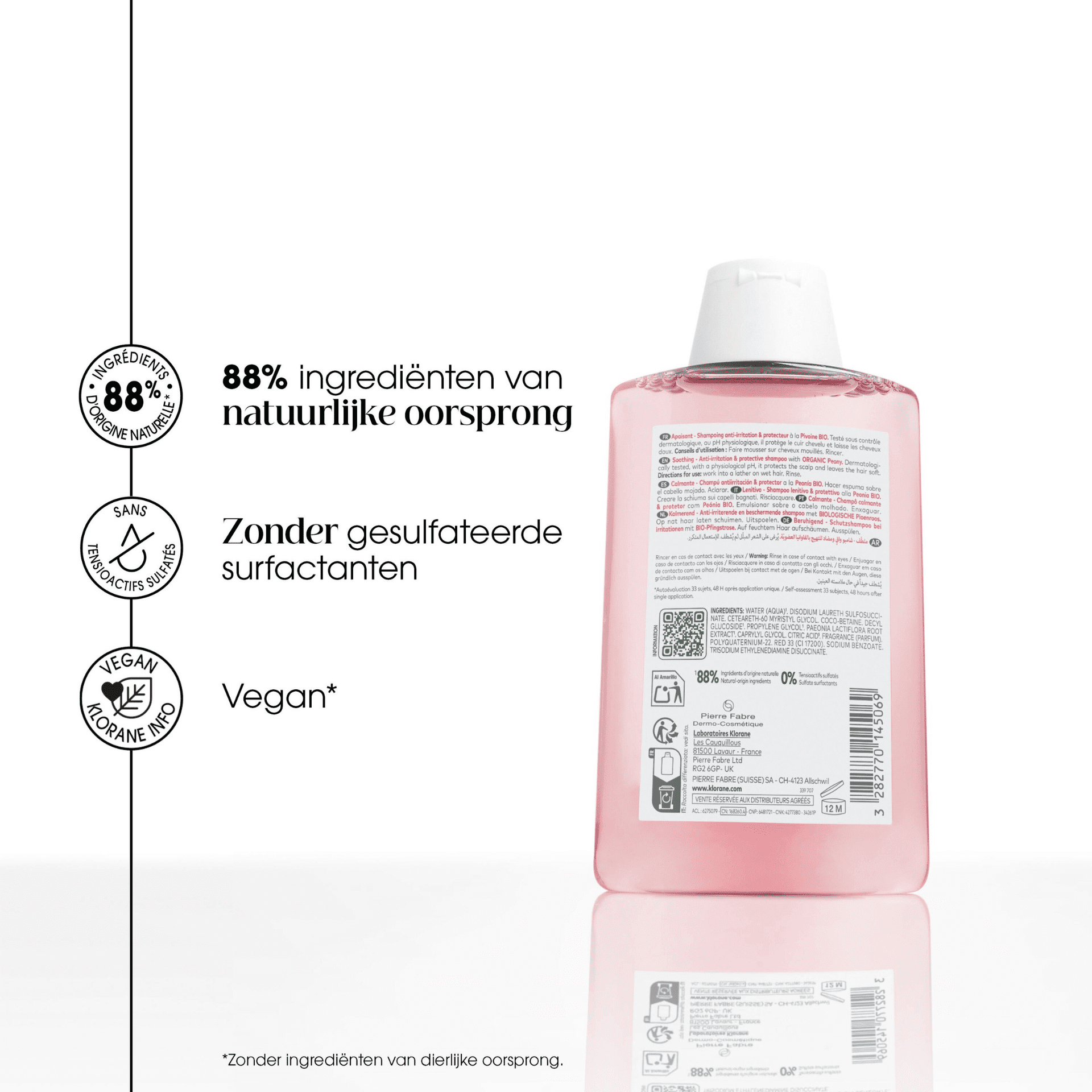 Klorane Pioenroos Kalmerende Shampoo