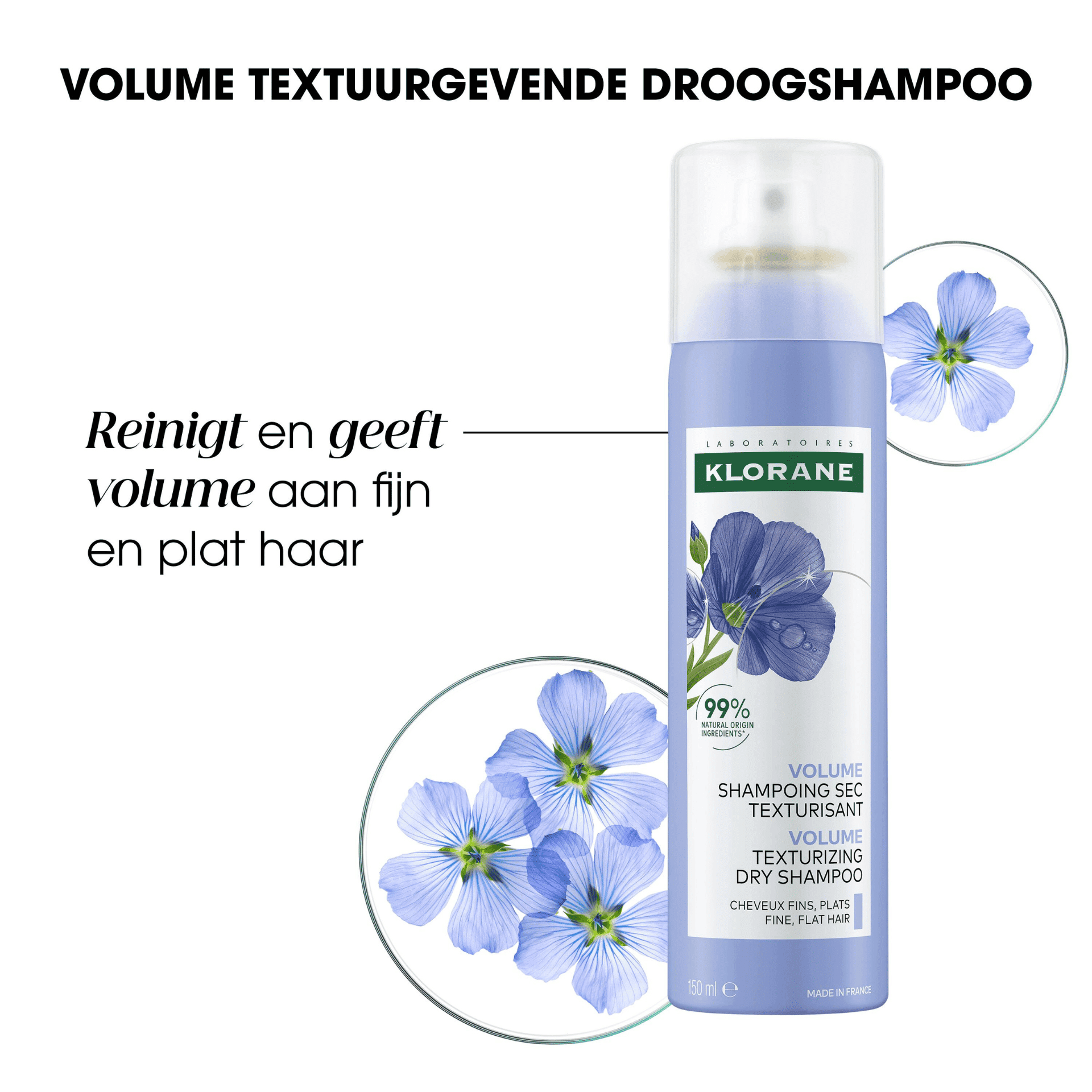 Klorane Vlas Droogshampoo voor Extra Volume Klorane Vlas Droogshampoo voor Extra Volume