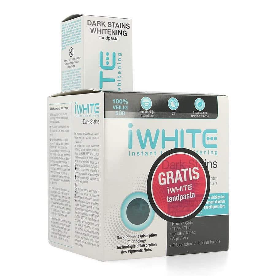 iWhite Dark Stains Kit + Gratis Whitening Tandpasta Promo*