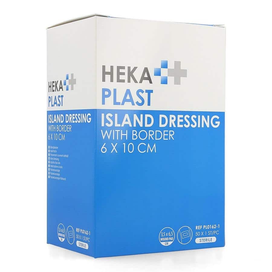 Heka Plast Border Eilandpleister Steriel 6 x 10 cm Heka Plast Border Eilandpleister Steriel 6 x 10 cm