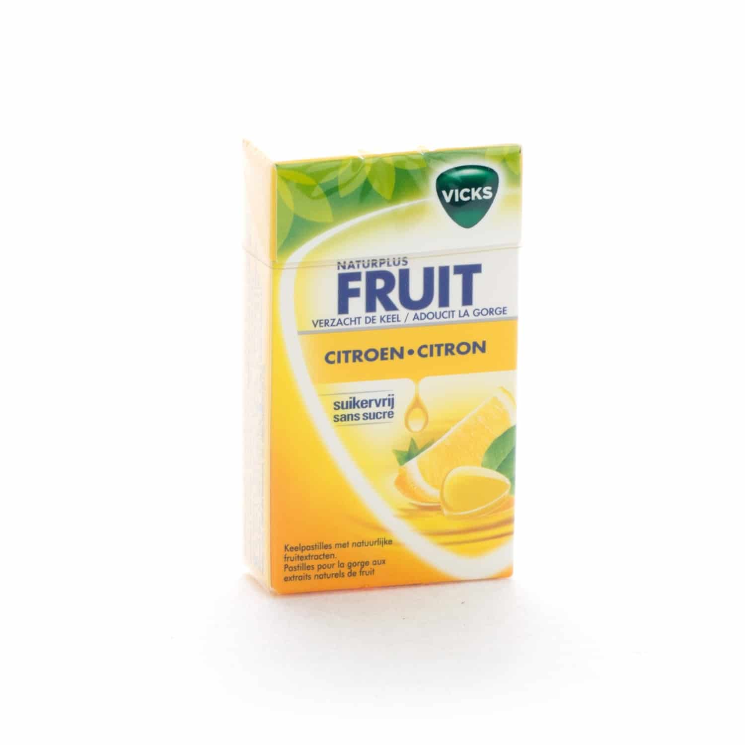 Vicks Fruit Lemon Keelpastilles zonder Suiker Vicks Fruit Lemon Keelpastilles zonder Suiker