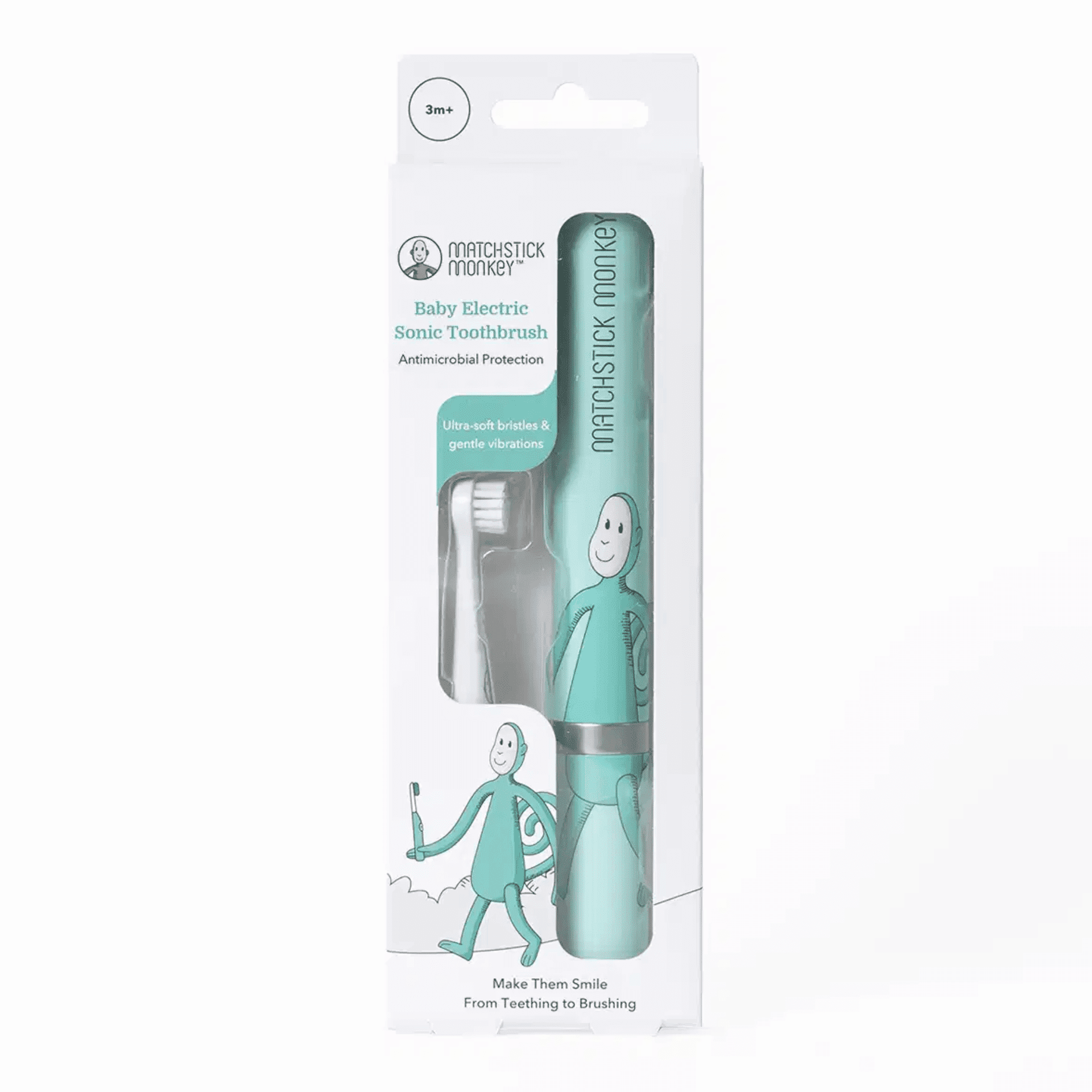 Matchstick Monkey Bebe Brosse A Dents Sonic Singe Matchstick Monkey Bebe Brosse A Dents Sonic Singe