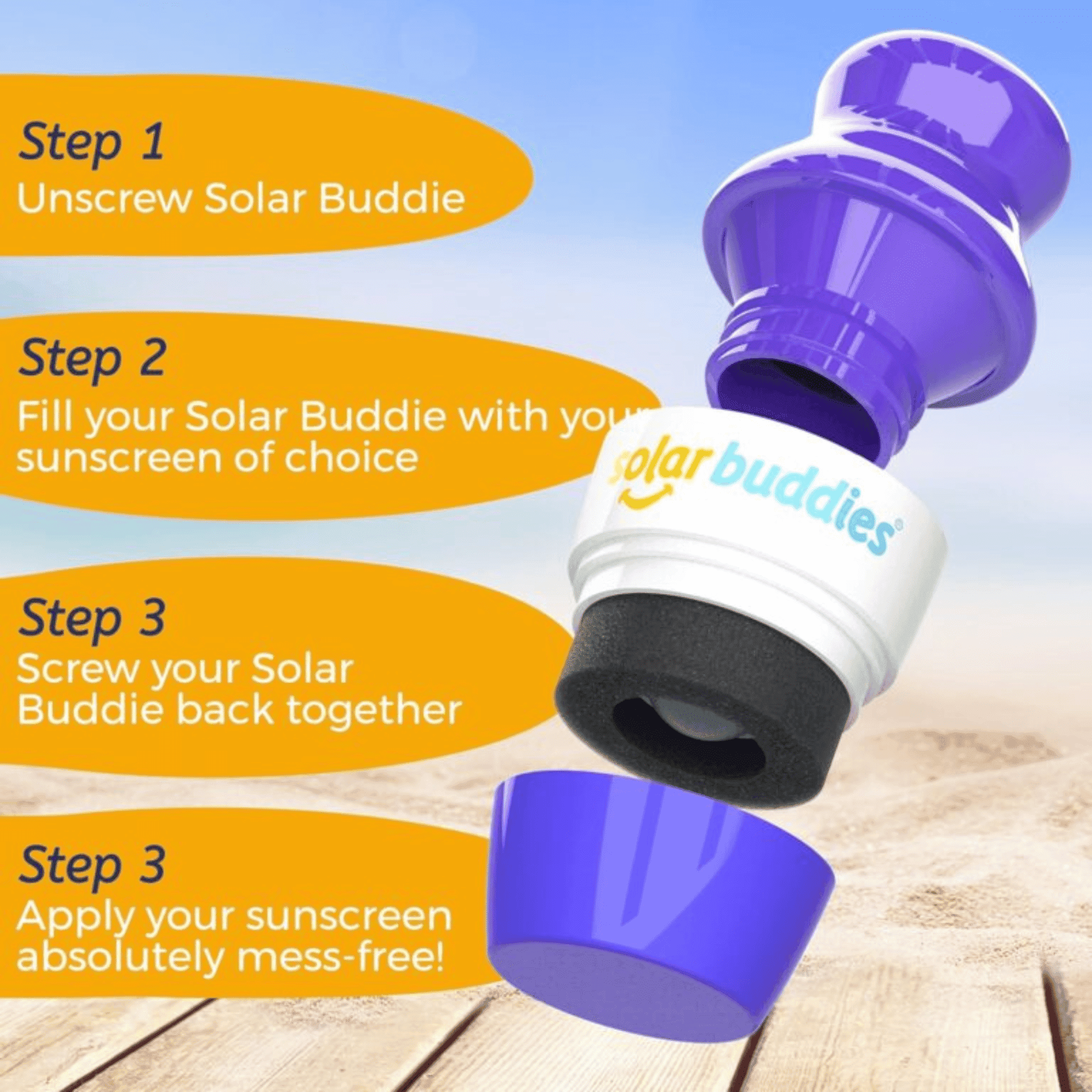 Solar Buddies Hervulbare Zonnecrème-applicator