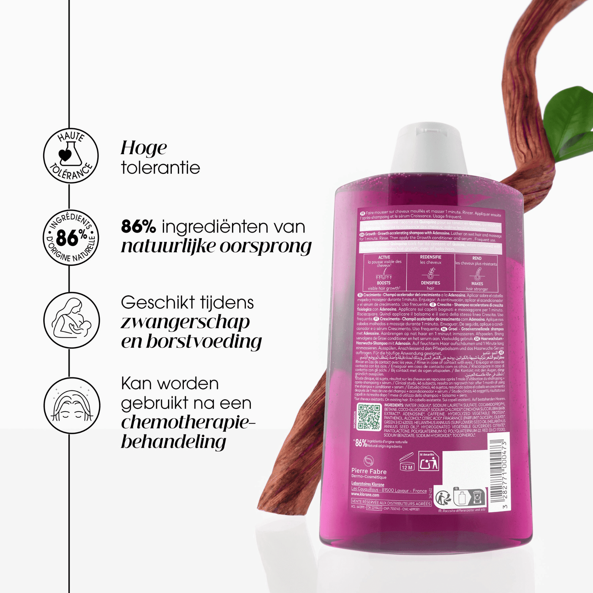 Klorane Kinine Haargroeiversnellende Shampoo