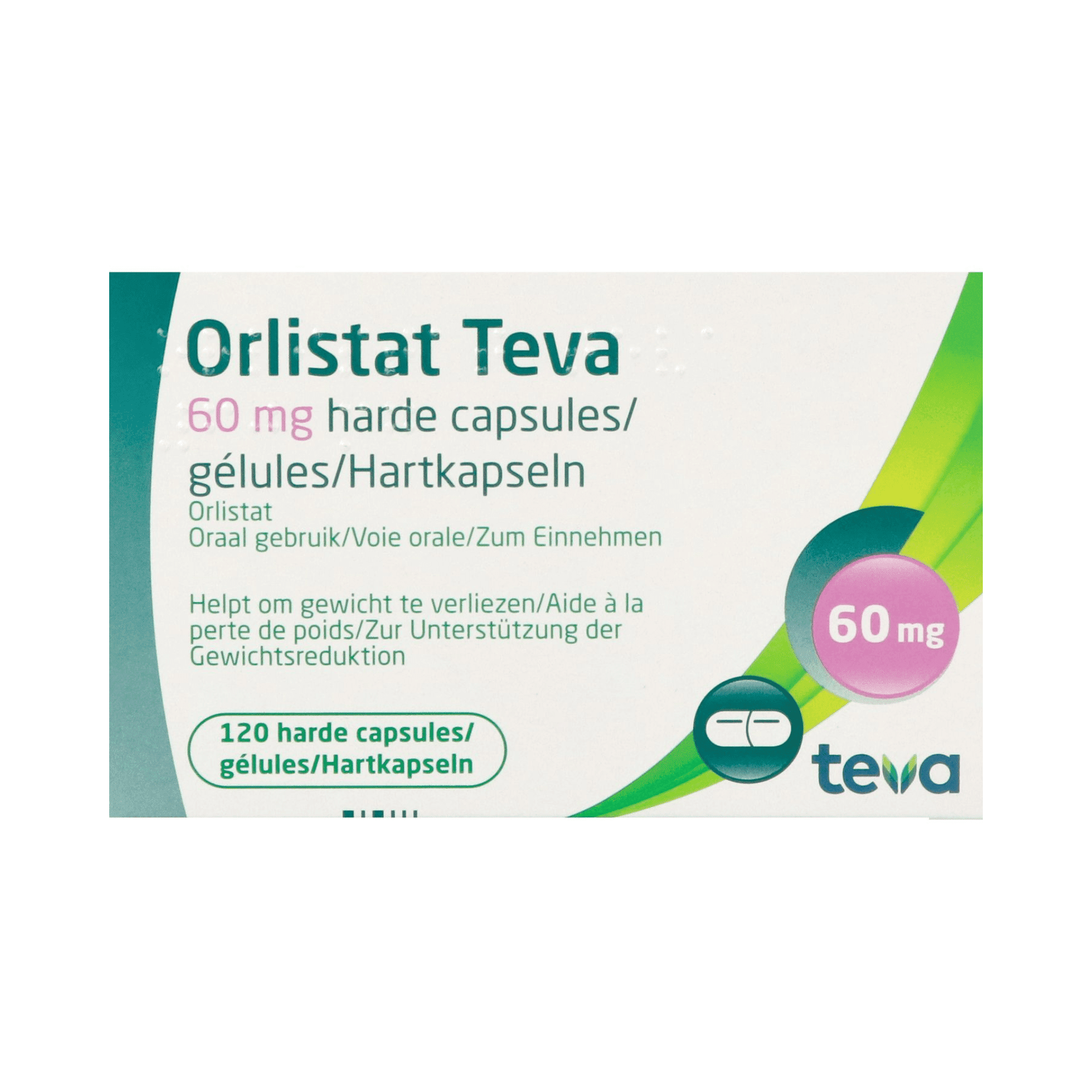 Orlistat Teva Caps Dure 120 X 60mg