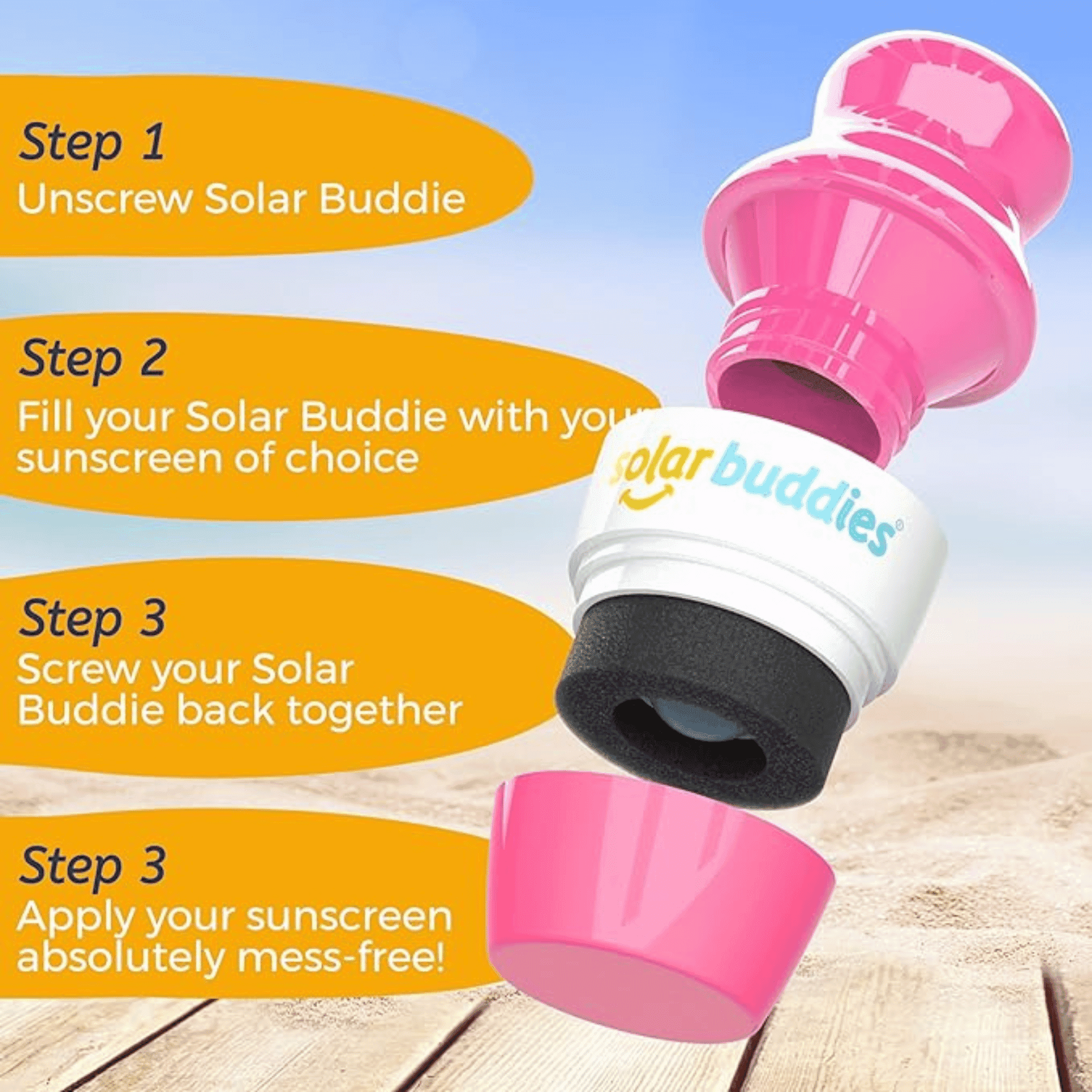 Solar Buddies Hervulbare Zonnecrème-applicator Solar Buddies Hervulbare Zonnecrème-applicator
