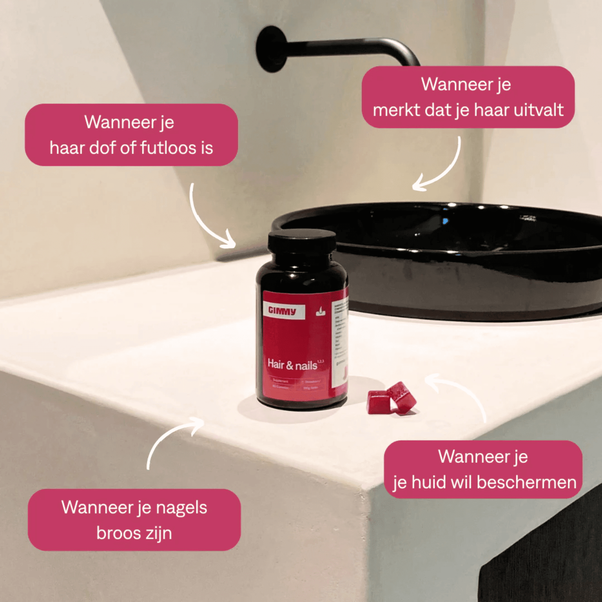 Gimmy Hair & Nails Gommes 60