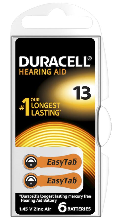Duracell Hearing Aid-batterijen EasyTab 13