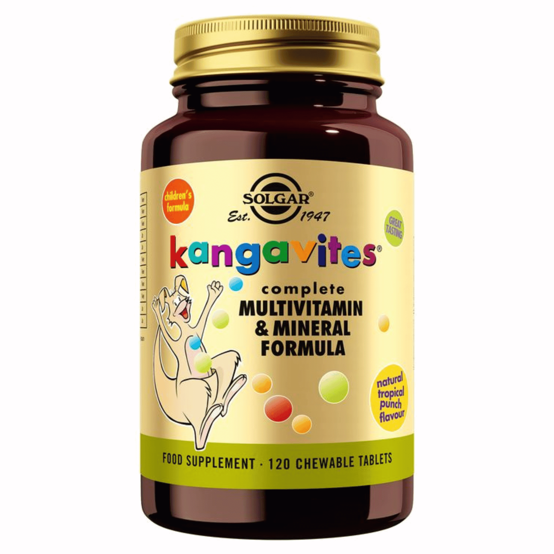 Solgar Kangavites Tropical Punch (tropische vruchtensmaak) Solgar Kangavites Tropical Punch (tropische vruchtensmaak)