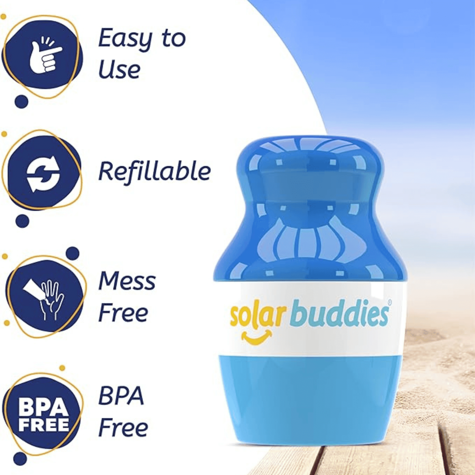 Solar Buddies Hervulbare Zonnecrème-applicator