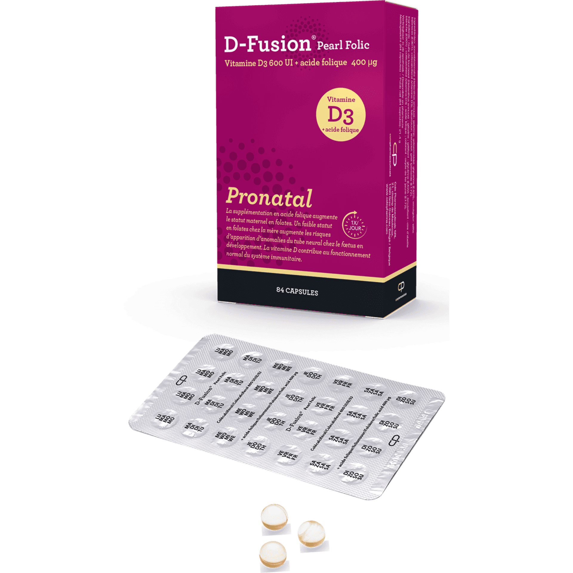 D-Fusion Perle Folic - Pronatal 84 gélules