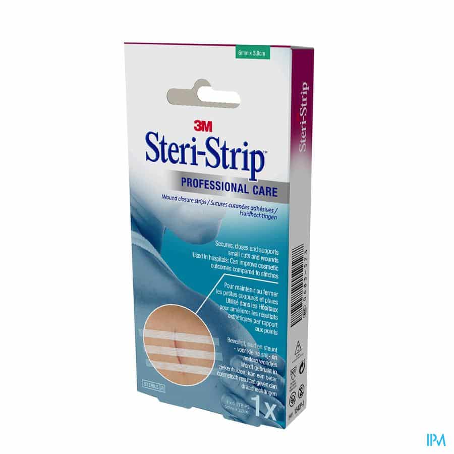 Steri-Strip Hechtstrip Steriel 6 x 38 mm Steri-Strip Hechtstrip Steriel 6 x 38 mm