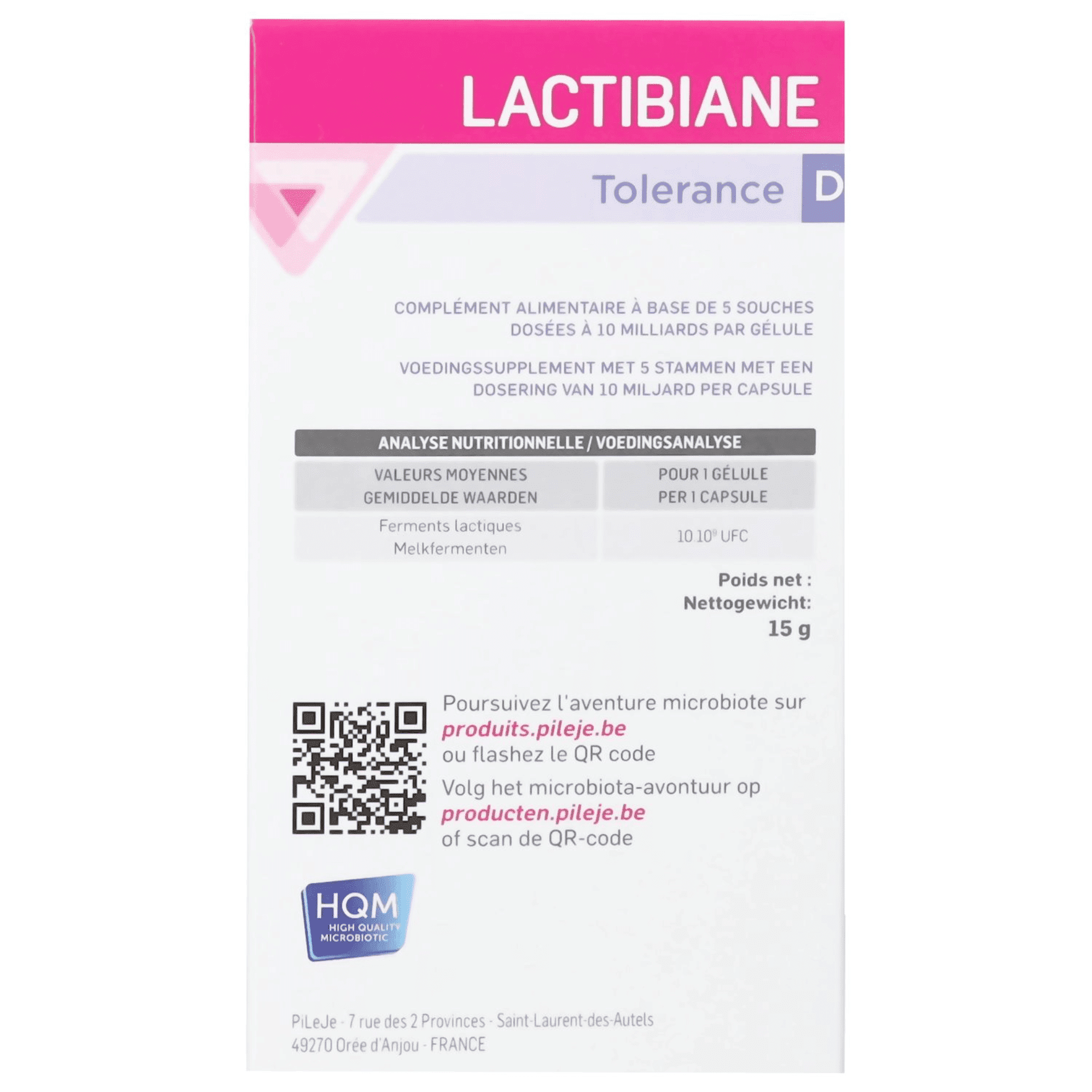 Lactibiane Tolerance D Caps 30
