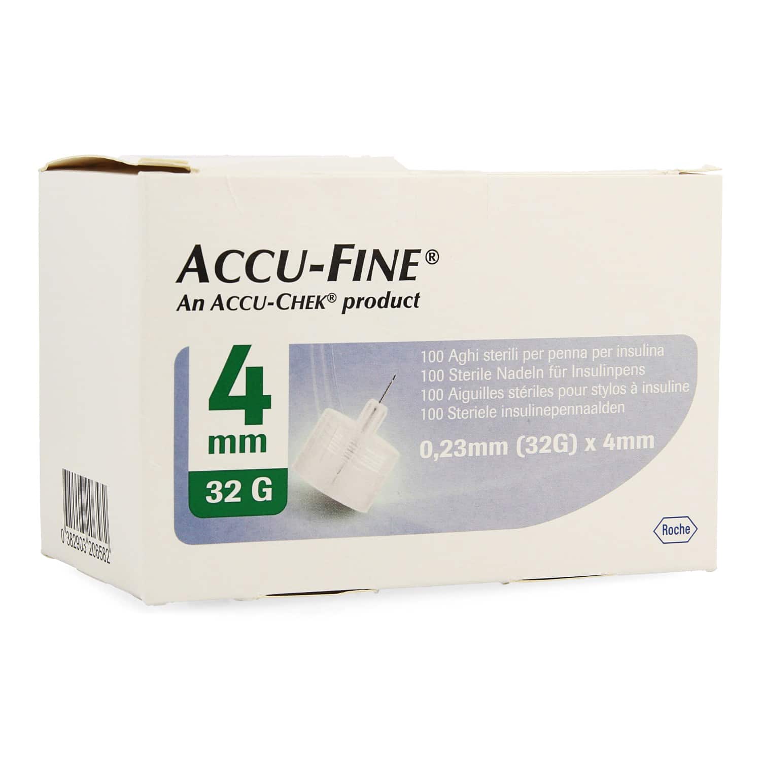 Accu-Fine Steriele Insulinepennaalden 0,23 x 4 mm Accu-Fine Steriele Insulinepennaalden 0,23 x 4 mm