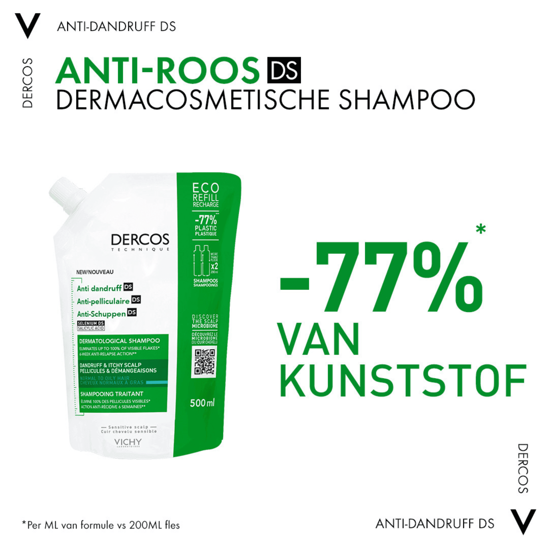 Vichy Dercos Anti-Roos DS Normaal tot Vet Haar
