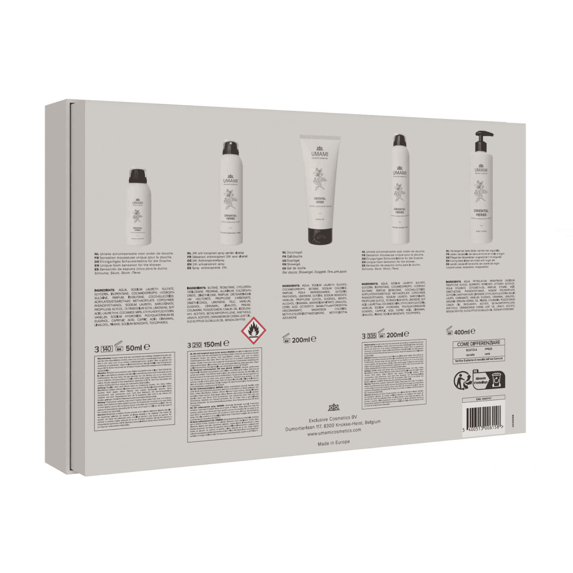 Umami Oriental Herbs Geschenkset Douche Groot Umami Oriental Herbs Geschenkset Douche Groot