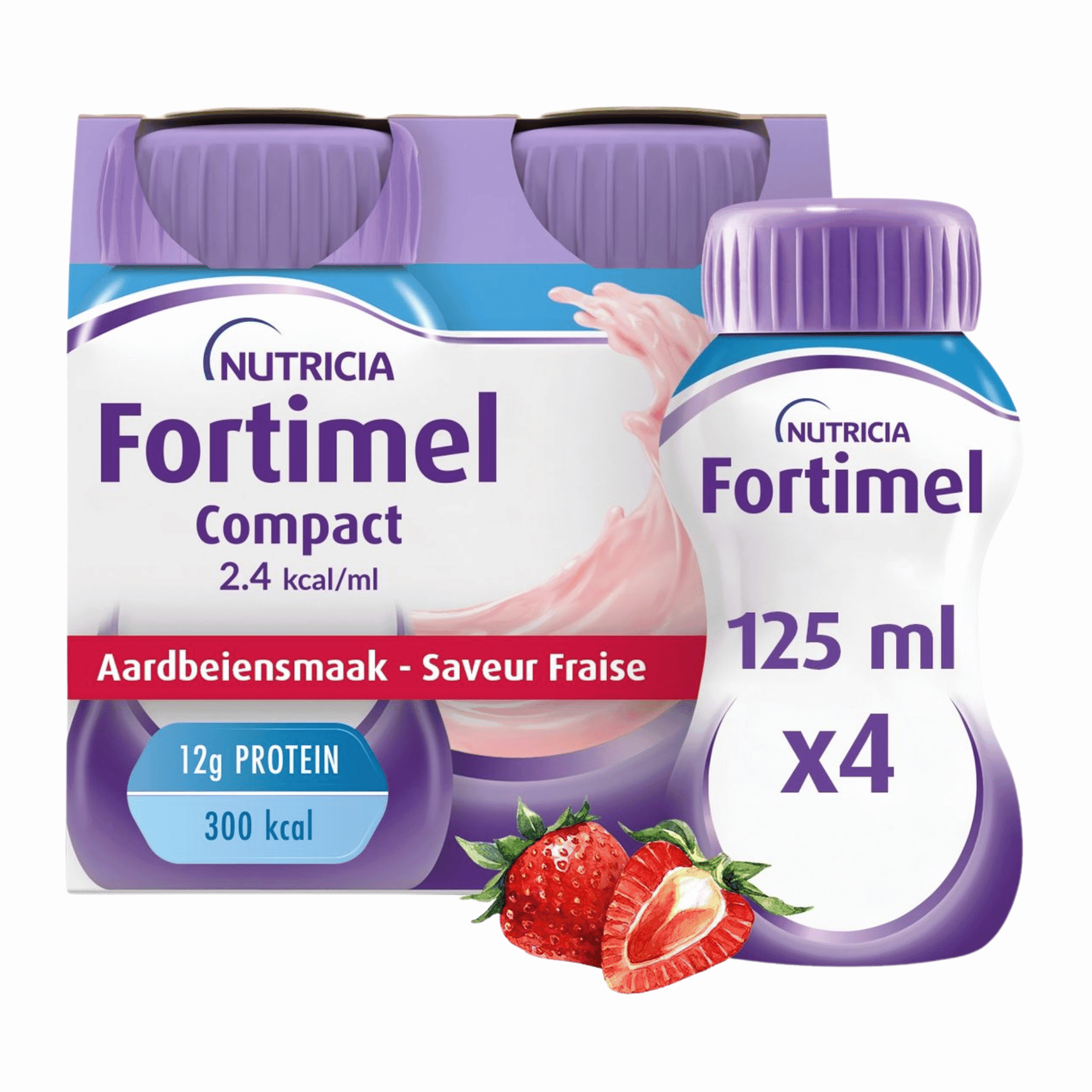 Fortimel Compact 2.4kcal Fraise 4x125ml