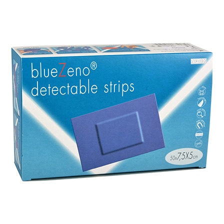 Bluezeno Detectable Strip Blue 7,5 x 5 cm