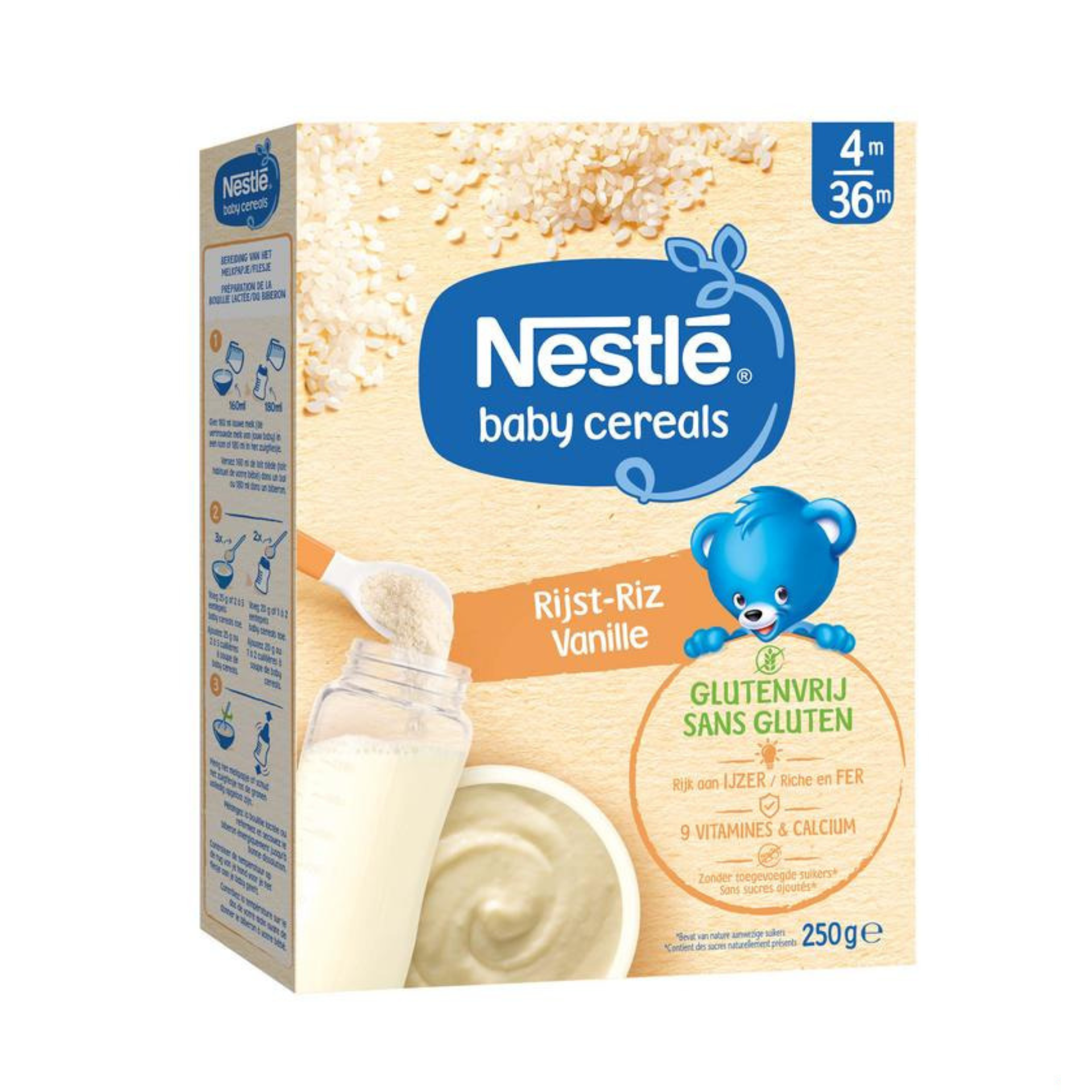 Nestlé Baby Cereals Rijst-Vanille Glutenvrij