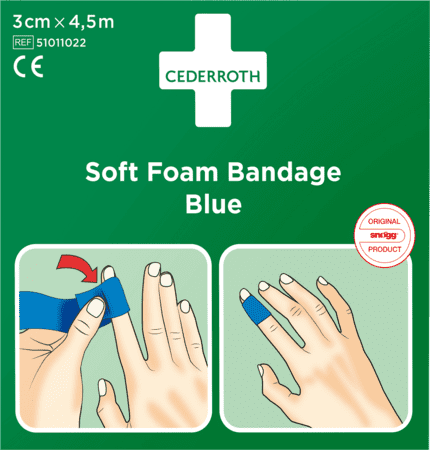 Cederroth Soft Foam Blauw 3 cm x 4,5 m
