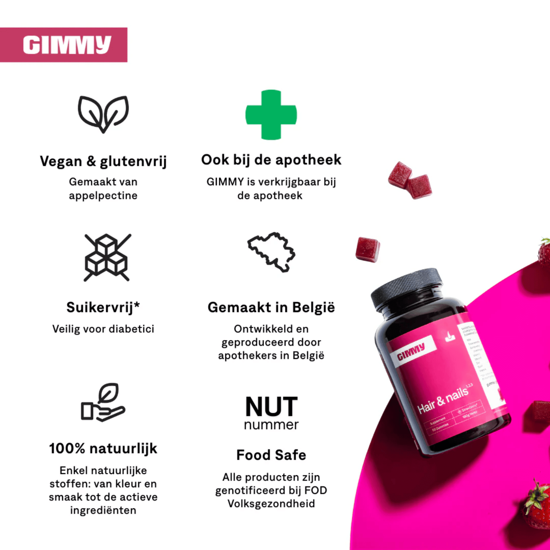 Gimmy Hair & Nails Gommes 60 Gimmy Hair & Nails Gommes 60