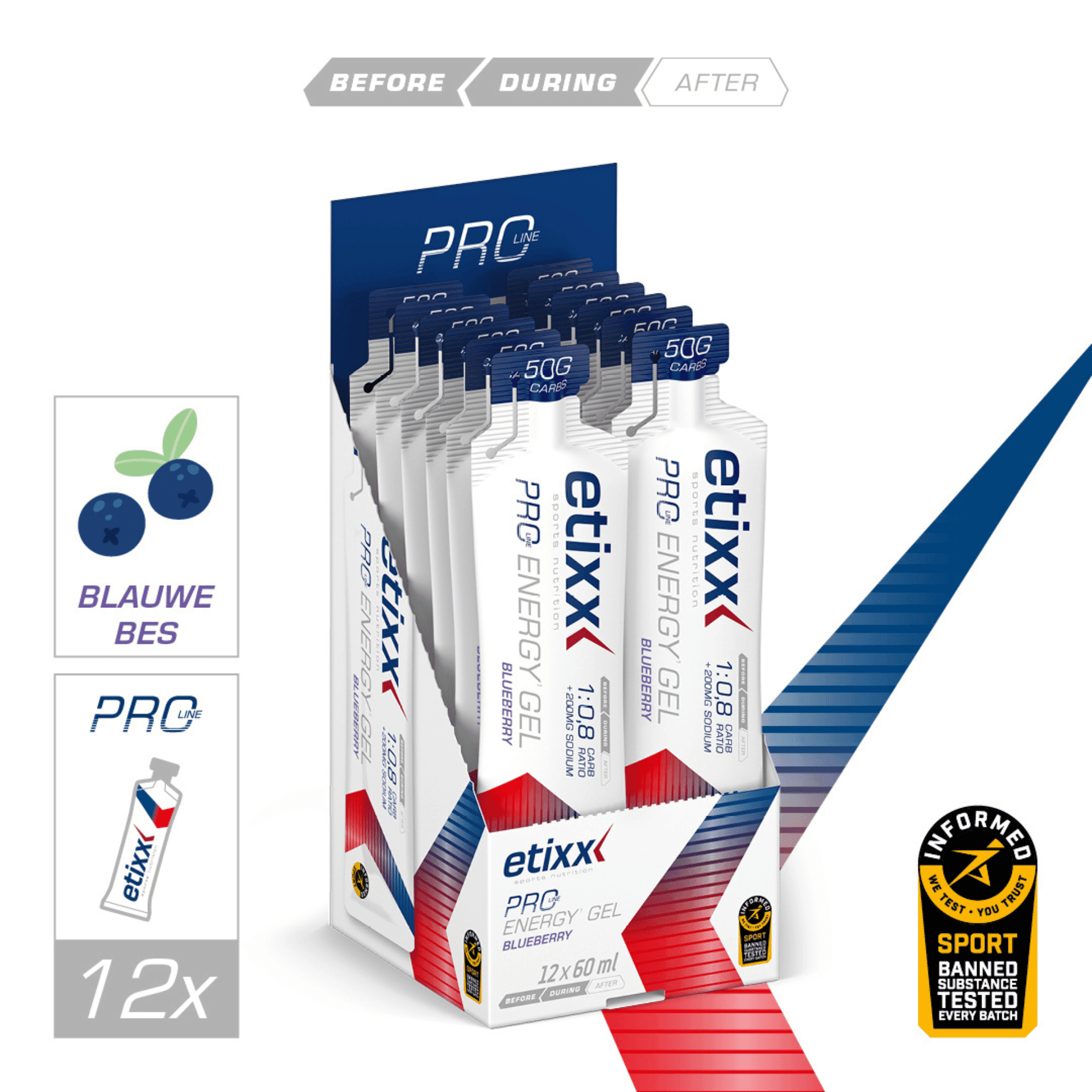 Etixx Pro Line Energy Gel 12 x 60 ml