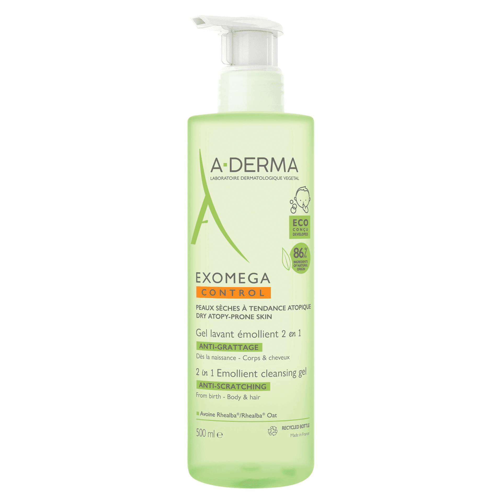 A-Derma Exomega Control 2-in-1 Emolliërende Wasgel