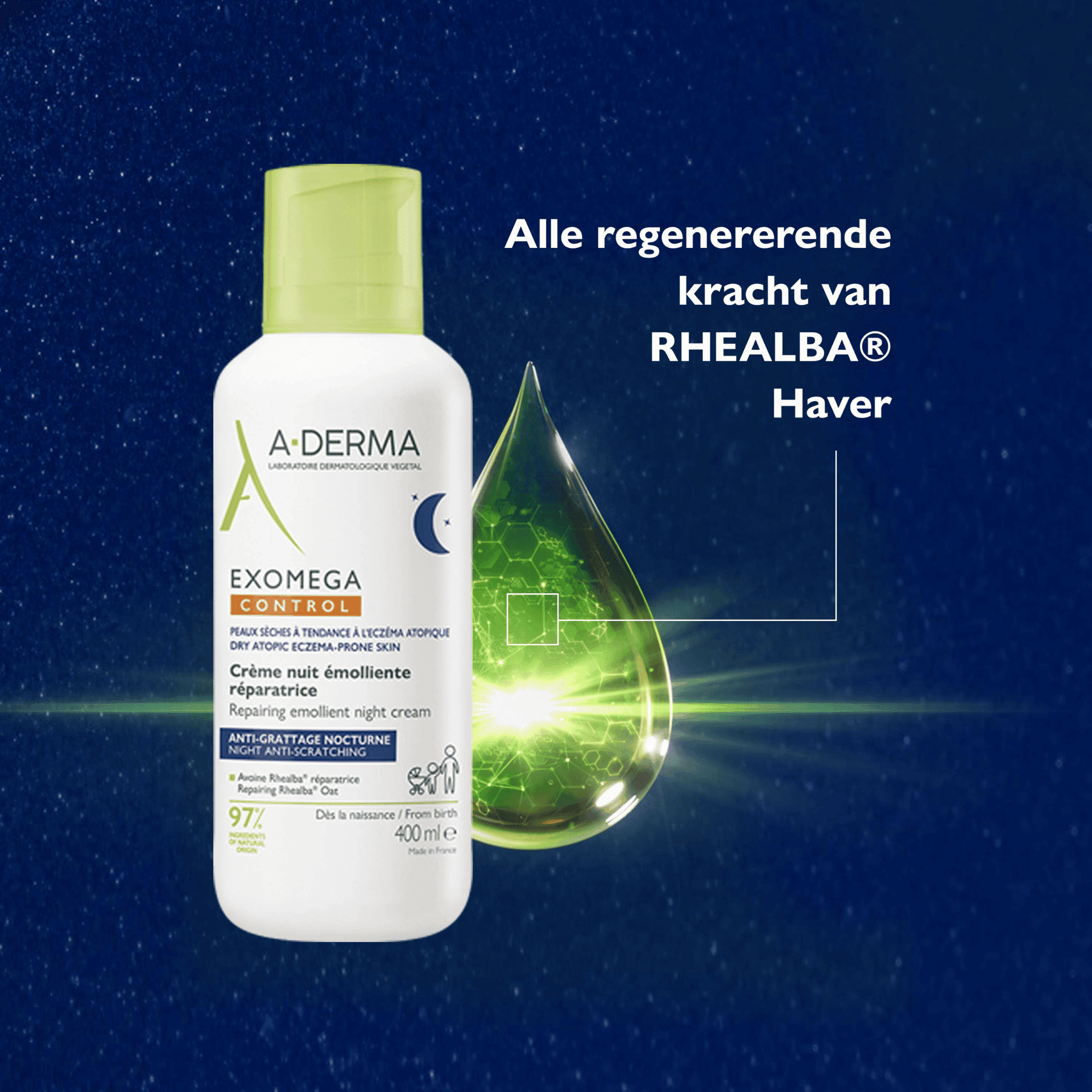 A-Derma Exomega Control Herstellende Emolliërende Nachtcrème
