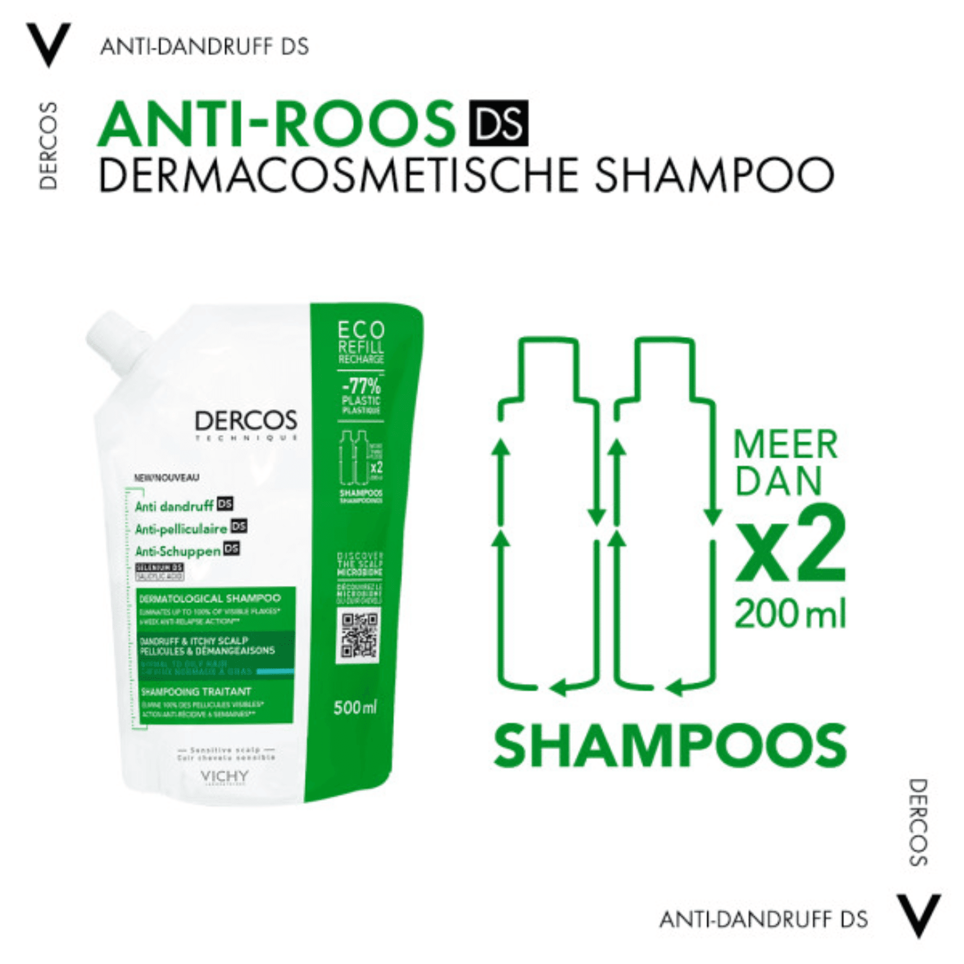 Vichy Dercos Anti-Roos DS Normaal tot Vet Haar