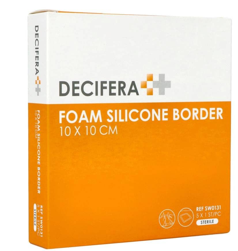 Decifera Foam Silicone Border 10x10cm Decifera Foam Silicone Border 10x10cm