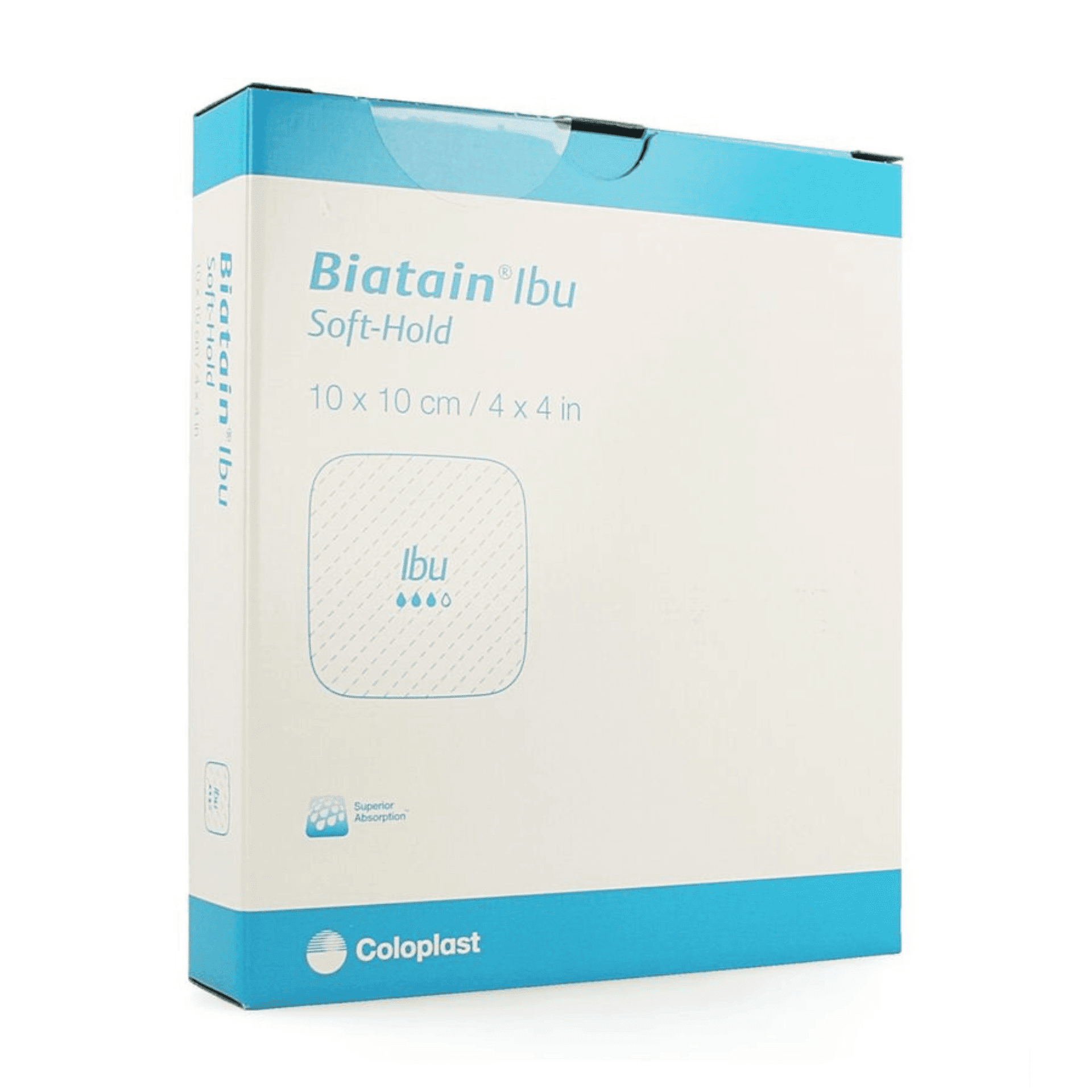 Coloplast Biatain Ibu Soft-Hold Klevend Verband 10 x 10 cm Coloplast Biatain Ibu Soft-Hold Klevend Verband 10 x 10 cm